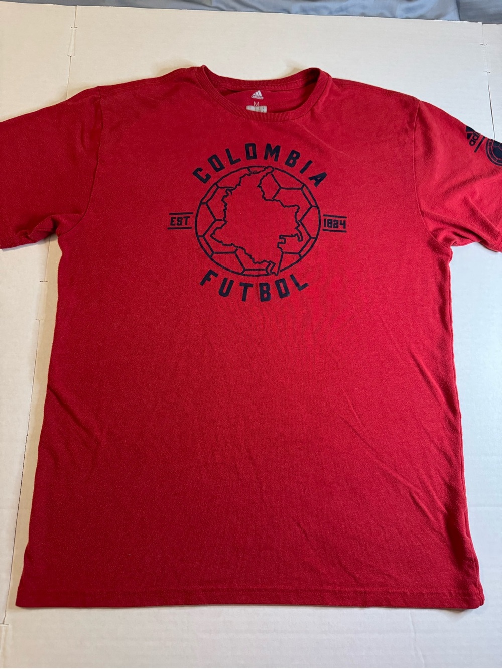 adidas Red Colombia Futbol Short Sleeve Graphic Tee